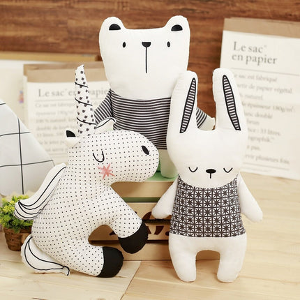 Cute Rabbit Unicorn Bear Plush Baby Comfort Toy 