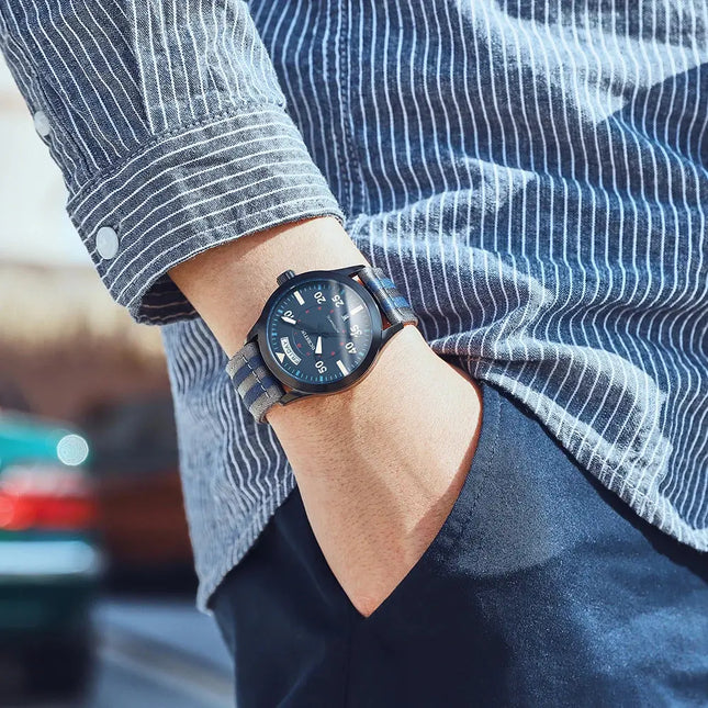 MyGiftHome Men's Mechanical Watch Luminous Hands (OCHSTIN)-Gray Blue