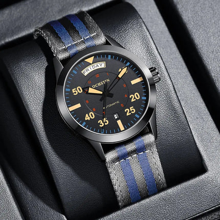 MyGiftHome Men's Mechanical Watch Luminous Hands (OCHSTIN)-Gray Blue
