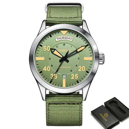 MyGiftHome Men's Mechanical Watch Luminous Hands (OCHSTIN)-Green