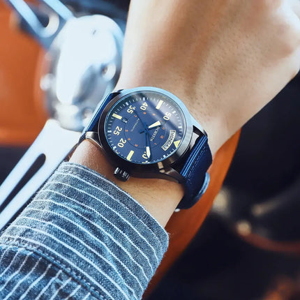 MyGiftHome Men's Mechanical Watch Luminous Hands (OCHSTIN)-Gray Blue