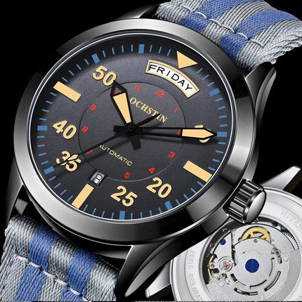 MyGiftHome Men's Mechanical Watch Luminous Hands (OCHSTIN)-Gray Blue