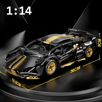 MyGiftHome 1:14 DIY Supercar Brick Puzzle Toys
