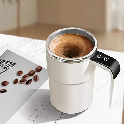 MyGiftHome 13oz Automatic Self Stirring Coffee Mug with Temperature Display