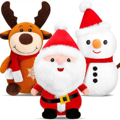 MyGiftHome Christmas Plush Toys Santa Claus Snowman Elk Granny