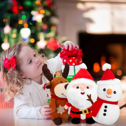 MyGiftHome Christmas Plush Toys Santa Claus Snowman Elk Granny