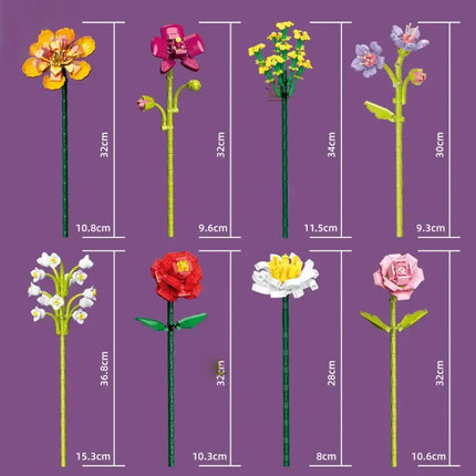 MyGiftHome Flower Model Building Blocks DIY Home Decor
