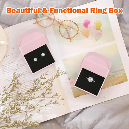 MyGiftHome Ring Box with LED Light Square and Heart Shapes MyGiftHome