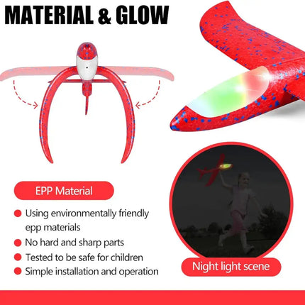MyGiftHome Throwing Foam Airplane Toy 2 Flight Mode Glider MyGiftHome