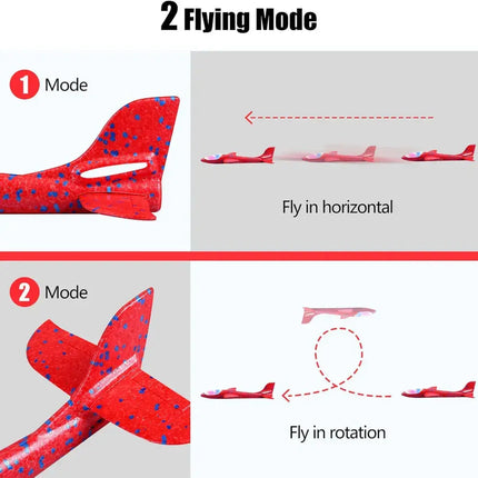 MyGiftHome Throwing Foam Airplane Toy 2 Flight Mode Glider MyGiftHome
