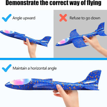 MyGiftHome Throwing Foam Airplane Toy 2 Flight Mode Glider MyGiftHome