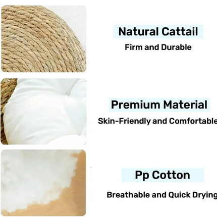 MyGiftHome Vine Woven Cat Bed with Washable Cotton Pad MyGiftHome