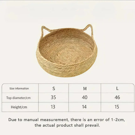 MyGiftHome Vine Woven Cat Bed with Washable Cotton Pad