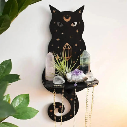 MyGiftHome Wall Mounted Candle Holder Wooden Crystal Display Shelf MyGiftHome