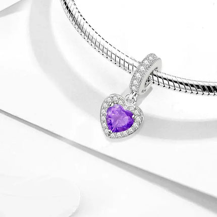 MyGiftHome 925 Sterling Silver Love Heart Charms