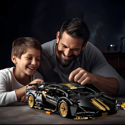 MyGiftHome 1:14 DIY Supercar Brick Puzzle Toys