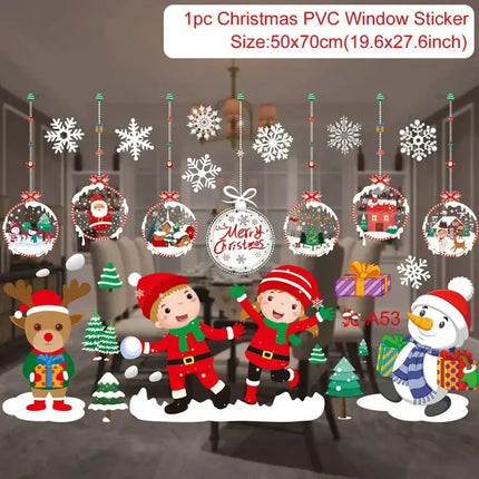 MyGiftHome Christmas Window Clings Stickers Wall Decals