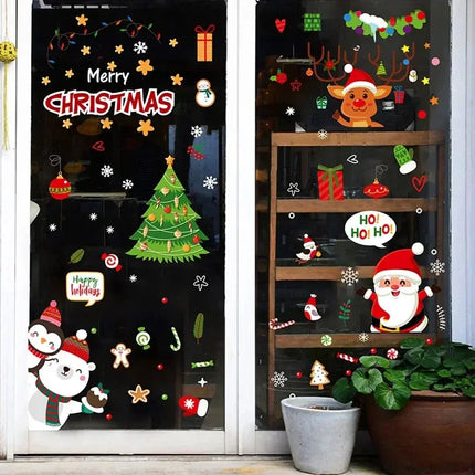 MyGiftHome Christmas Window Clings Stickers Wall Decals