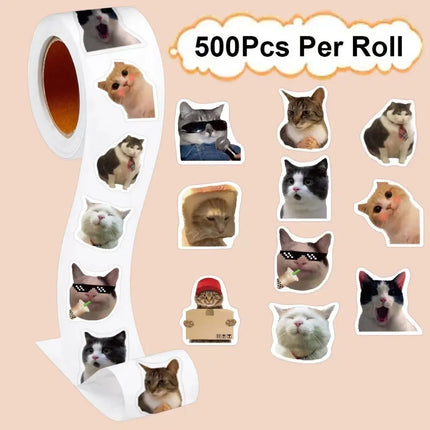 MyGiftHome Cat Graffiti Stickers 500PCS Per Roll