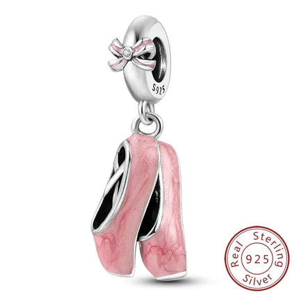 MyGiftHome S925 Silver Pink Charms DIY Jewerlry Accessories