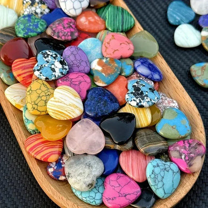 MyGiftHome Heart Shaped Natural Crystals Mineral Healing Stones