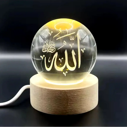 MyGiftHome Galaxy Crystal Ball Night Light with Wooden Base-Style 5