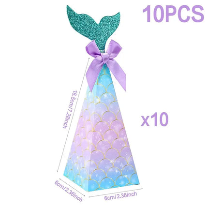 MyGiftHome 10PCS Mermaid Tail Candy Gift Boxes-Style 2