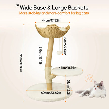 MyGiftHome Multi-Level Cat Tower with Scratching Posts