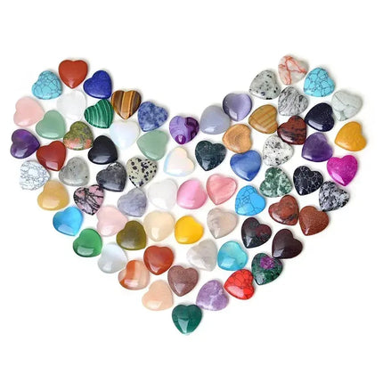 MyGiftHome Heart Shaped Natural Crystals Mineral Healing Stones