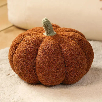 MyGiftHome Halloween Pumpkin Plush Toy Decorative Throw Pillow (20cm)-Brown (Textured)