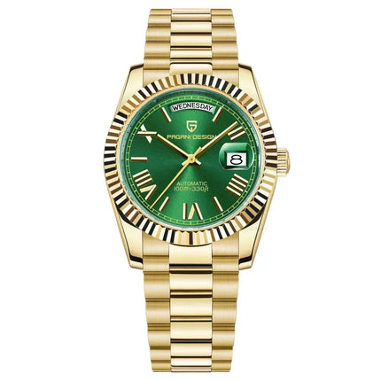 MyGiftHome DD36 Men's Luxury Automatic Watch (PAGANI DESIGN)-Gold Green