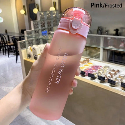 MyGiftHome 26oz Clear/Frosted Water Bottle-Pink (frosted)