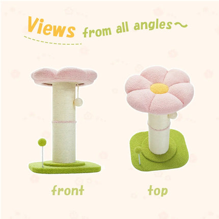 MyGiftHome Flower Cat Scratching Post with Cushion Perch