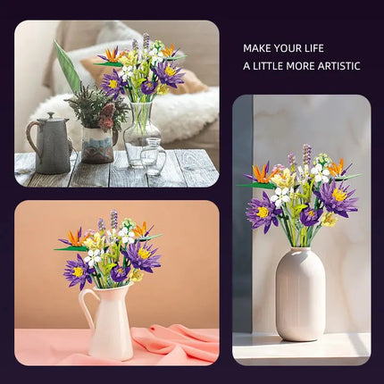 MyGiftHome Flower Model Building Blocks DIY Home Decor