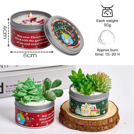 MyGiftHome Christmas Dry Flower Aromatherapy Candle Set