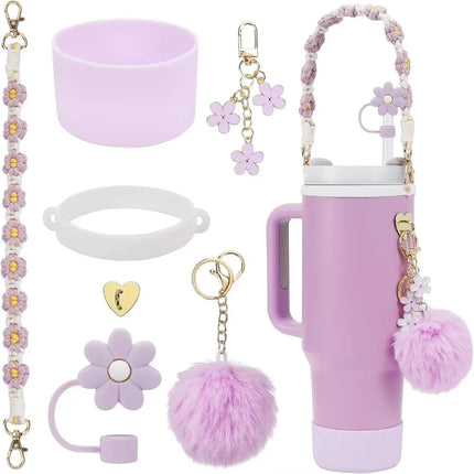MyGiftHome Cup Accessories Set for 40oz Stanley Tumbler-Purple