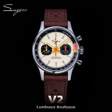 MyGiftHome Men's Mechanical Chronograph Manual Winding Luminous Watch (SUGESS)