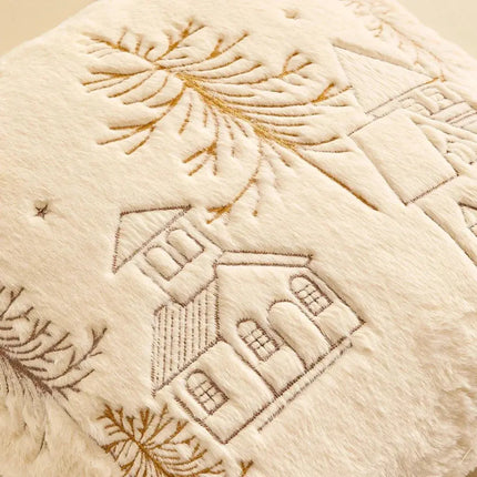 MyGiftHome Christmas Embroidered Cushion Cover Pillowcase