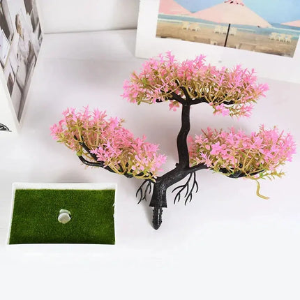 MyGiftHome Artificial Pine Plants Bonsai Potted Ornaments
