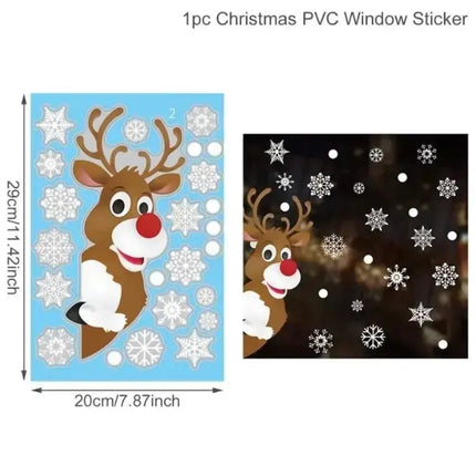 MyGiftHome Christmas Window Clings Stickers Wall Decals