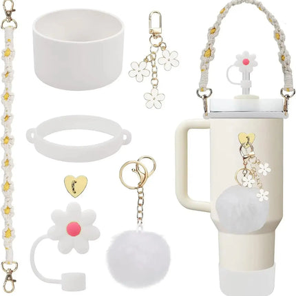 MyGiftHome Cup Accessories Set for 40oz Stanley Tumbler-White