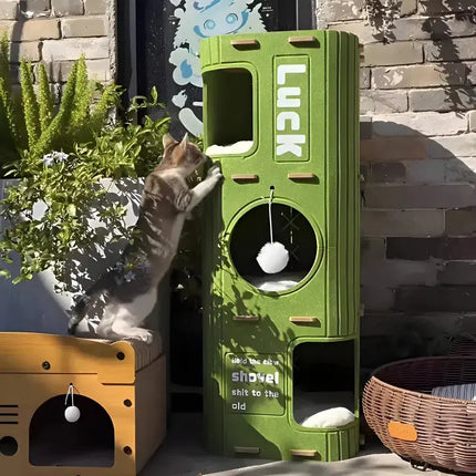 MyGiftHome Felt Multilayer Cat Nest Cat Climbing Frame