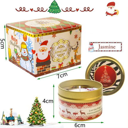 MyGiftHome Christmas Dry Flower Aromatherapy Candle Set-Jasmine