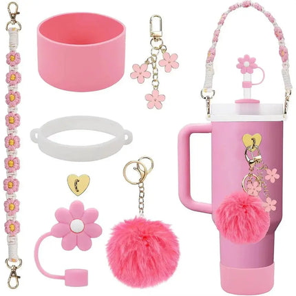 MyGiftHome Cup Accessories Set for 40oz Stanley Tumbler-Pink