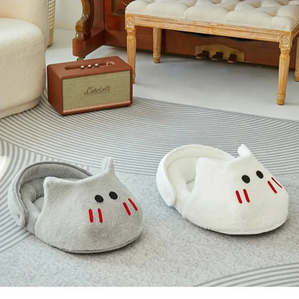 MyGiftHome Cat Slipper Bed Semi-Closed Pet Nest