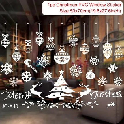 MyGiftHome Christmas Window Clings Stickers Wall Decals