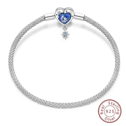 MyGiftHome S925 Silver Mesh Chain Bracelet with Pendant-Style 2
