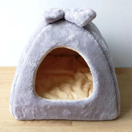 MyGiftHome Dog Cave Bed Winter Warm Pet House-Gray