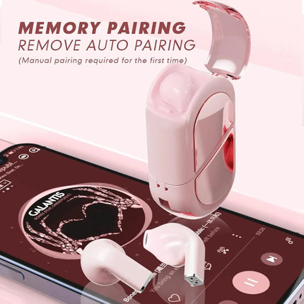 MyGiftHome Heart Shaped Rotatable Bluetooth Earphones