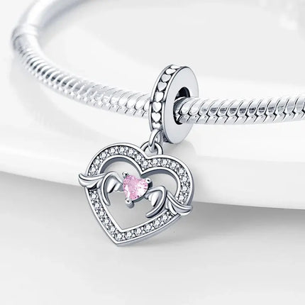 MyGiftHome S925 Silver Parent-Child Pendants for DIY Jewelry